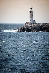 Rocky Shore Around White Island Light in New Hampshire